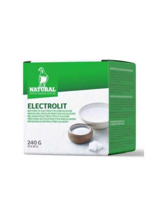 Natural Electrolit 240 g (12 x 20g) für Brieftauben und Rassetauben