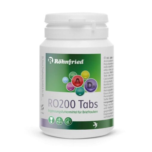 Röhnfried RO 200 Tabs 125 pieces / 50g for racing pigeons and racing pigeons