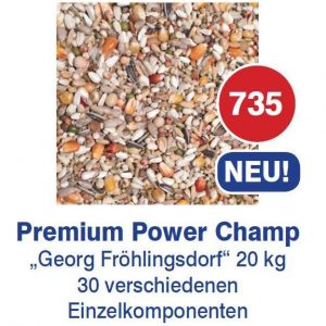 Taubenfutter von Vanrobaeys - Premium Power Super Champ Nr. 735 20kg (Versandkostenfrei) für Brieftauben und Rassetauben