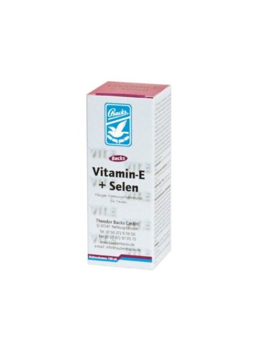 Backs Vitamine E + Selenium 100ml voor postduiven en vliegduiven