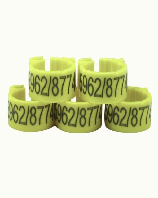 Telephone clip rings 8mm (freely selectable from 50 to 400 pieces - max. 14 characters)
