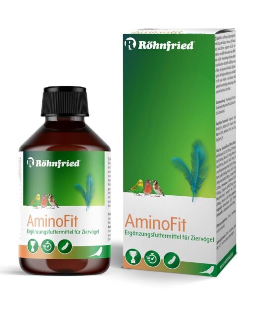 Röhnfried AminoFit 100 ml vloeibaar voedingssupplement voor gezelschapsvogels in de rui- of opfokfase
