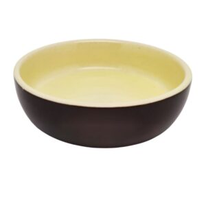 Keramiknapf innen Gelb - außen Braun ca. 250ml für Brieftauben und Rassetauben