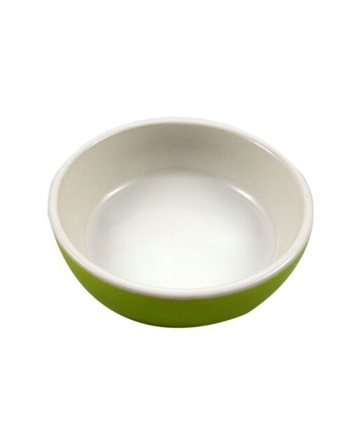 Keramiknapf innen Weiß - außen Grün ca. 250ml für Brieftauben und Rassetauben