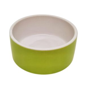 Keramiknapf innen Weiß – außen Grün ca. 400ml für Brieftauben und Rassetauben