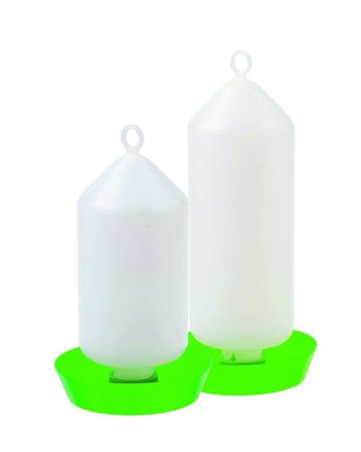 Geflügeltränke mit Drehverschluss weiß-grün 1l (C01) für Brieftauben und Rassetauben